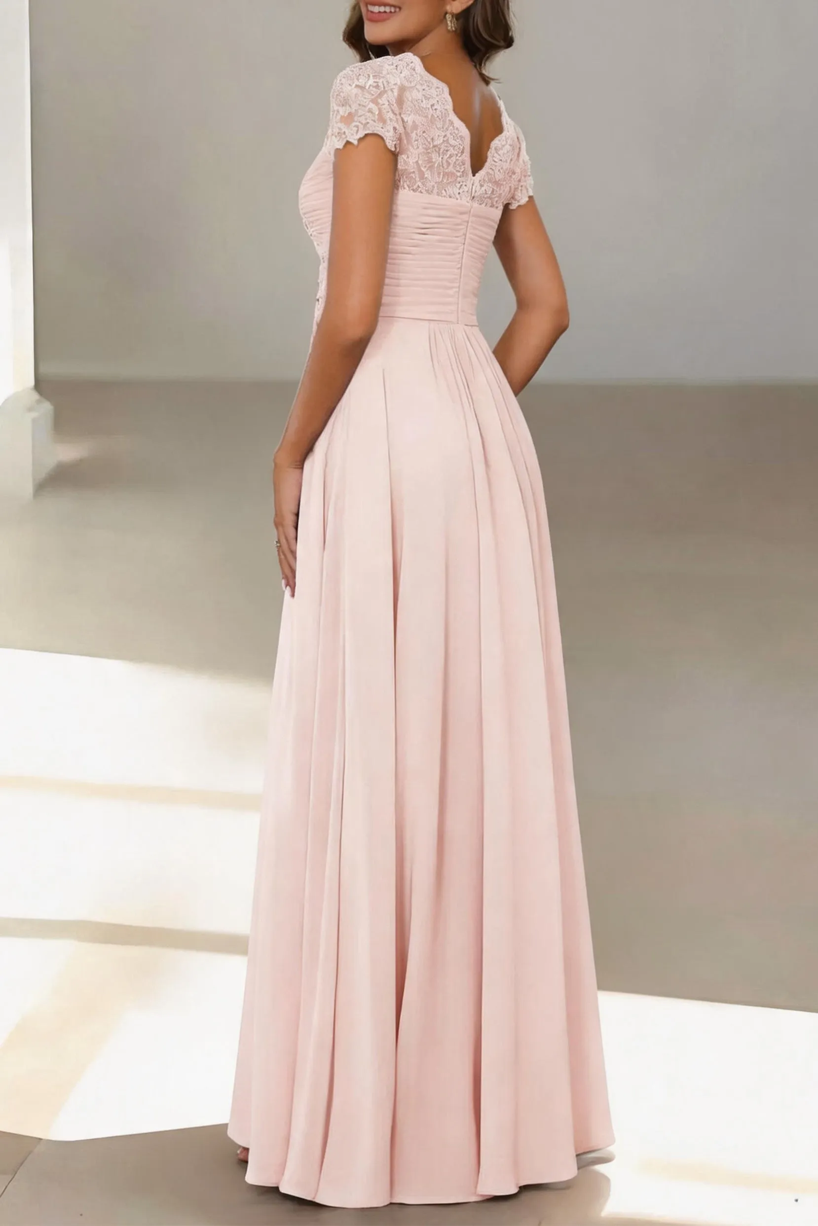 A-Line Floor Length Chiffon Mother of the Bride Dress CM0434 sold by Cocomelody product image thumbnail 2