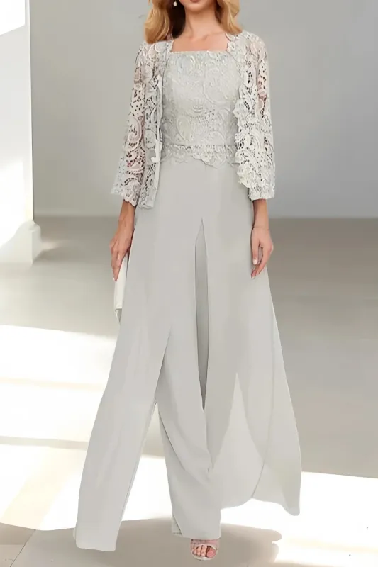 A-Line Floor Length Chiffon Mother of the Bride Dress CM0431 made by Cocomelody