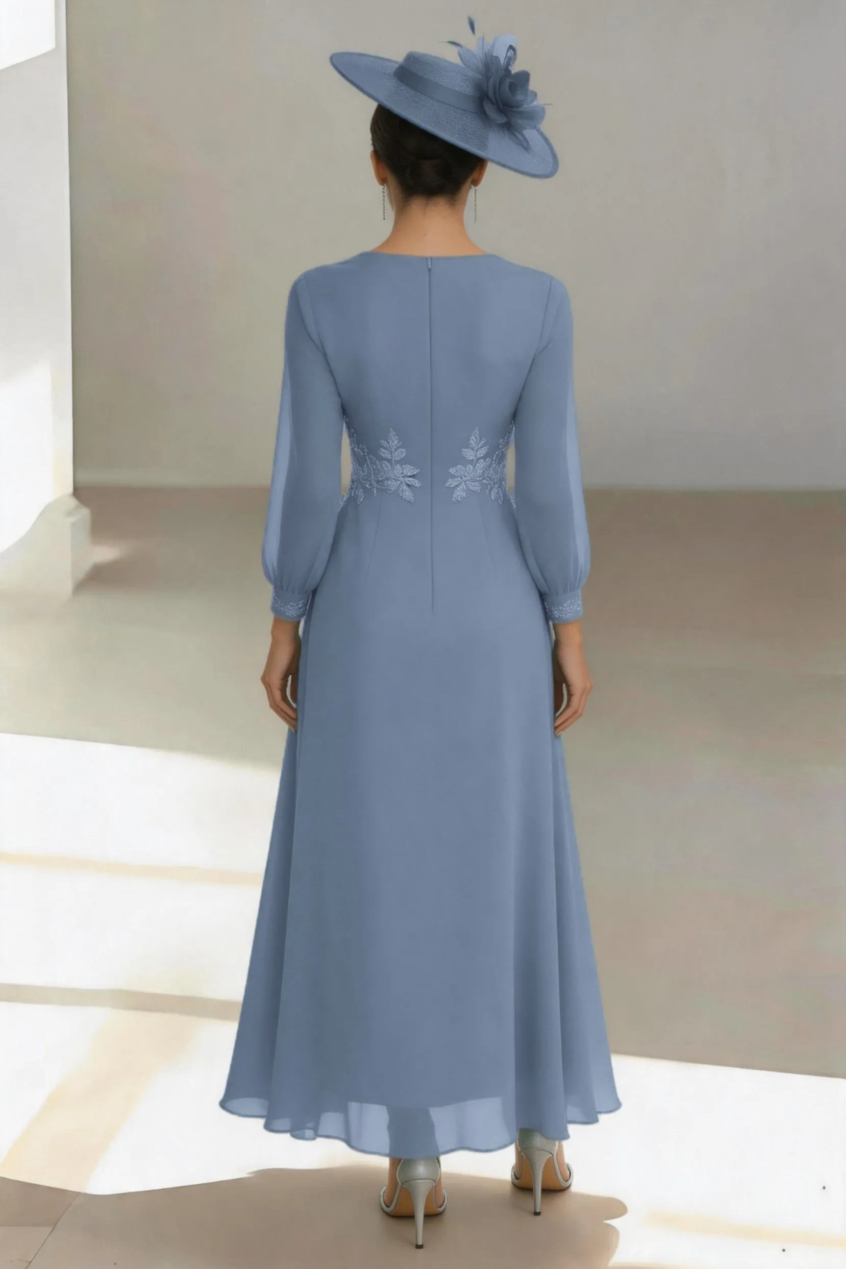 A-Line Ankle Length Chiffon Mother of the Bride Dress CM0461 sold by Cocomelody product image thumbnail 2