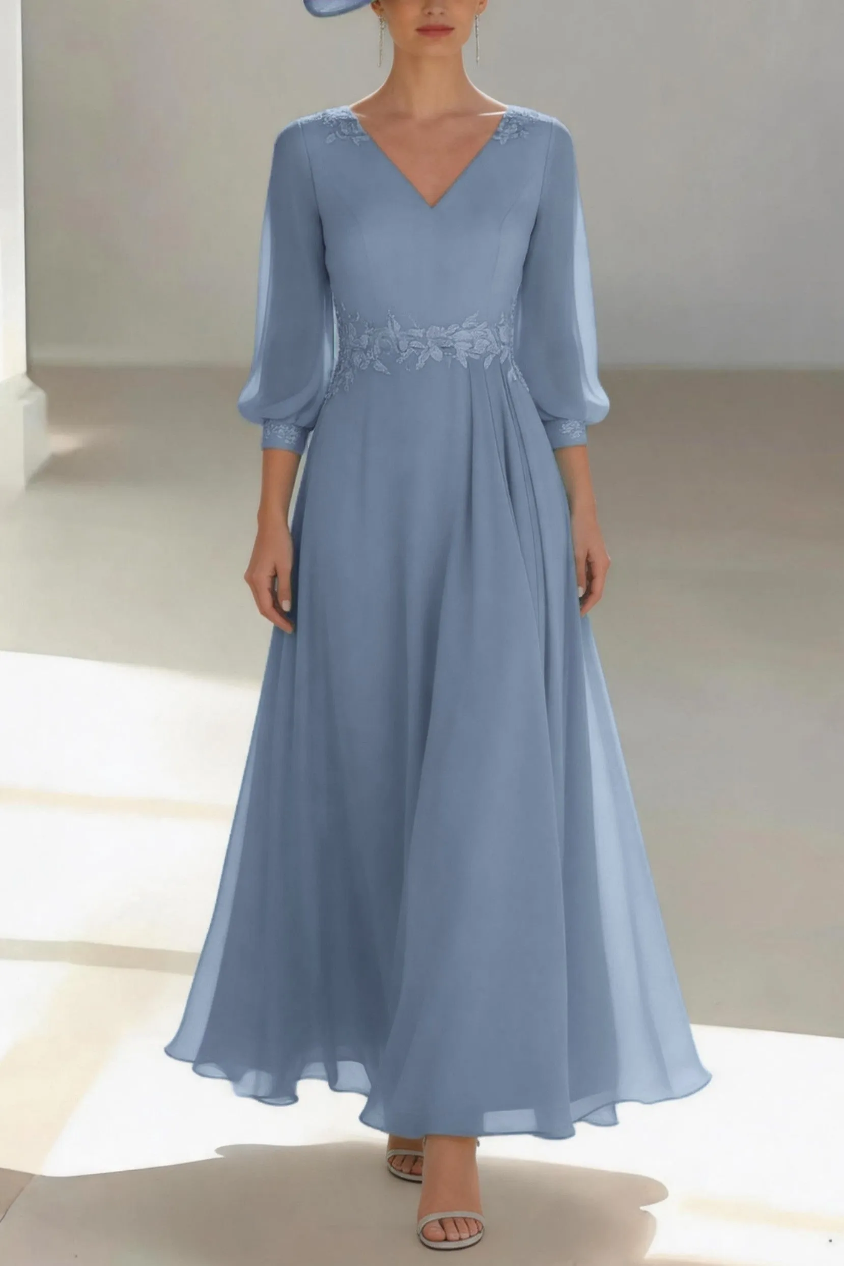 A-Line Ankle Length Chiffon Mother of the Bride Dress CM0461 sold by Cocomelody