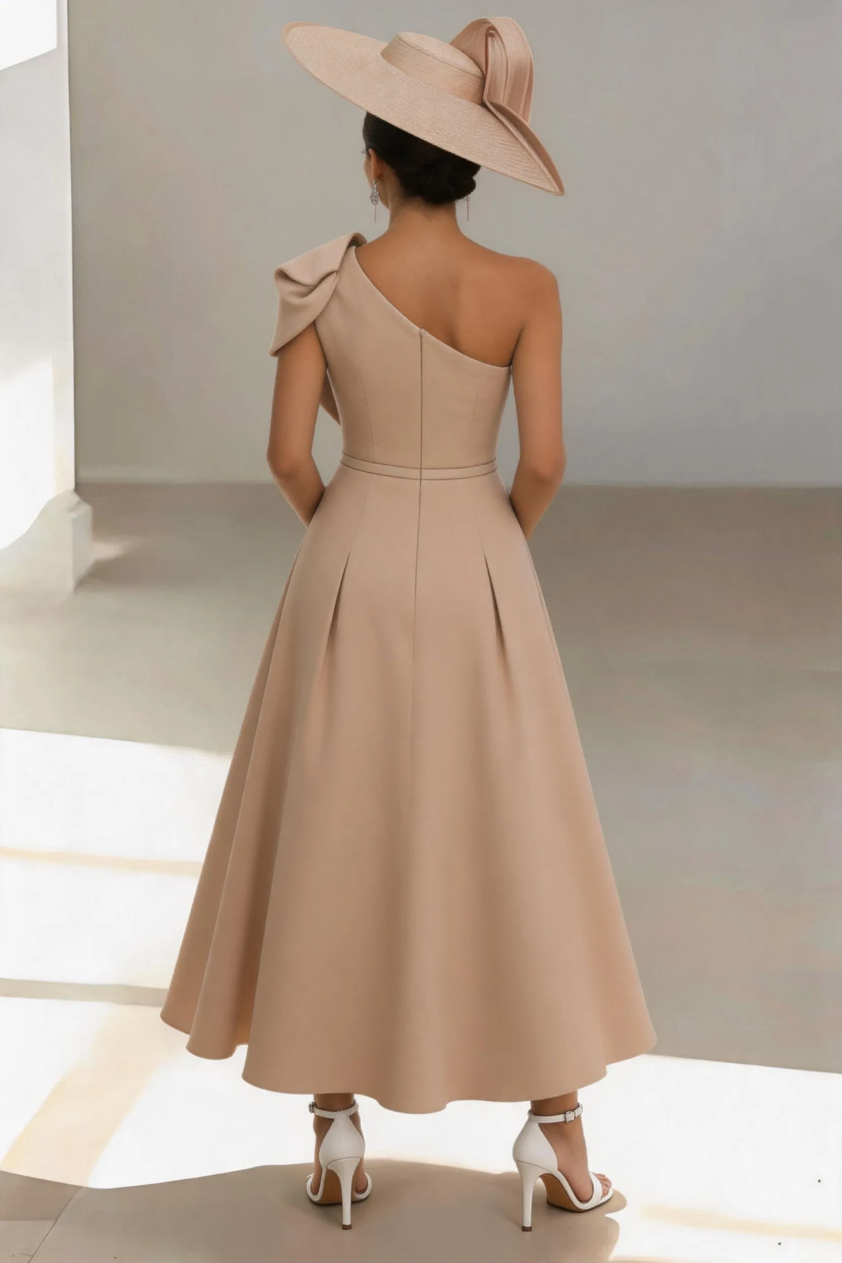 A-Line Ankle Length Satin Mother of the Bride Dress CM0458 sold by Cocomelody product image thumbnail 2