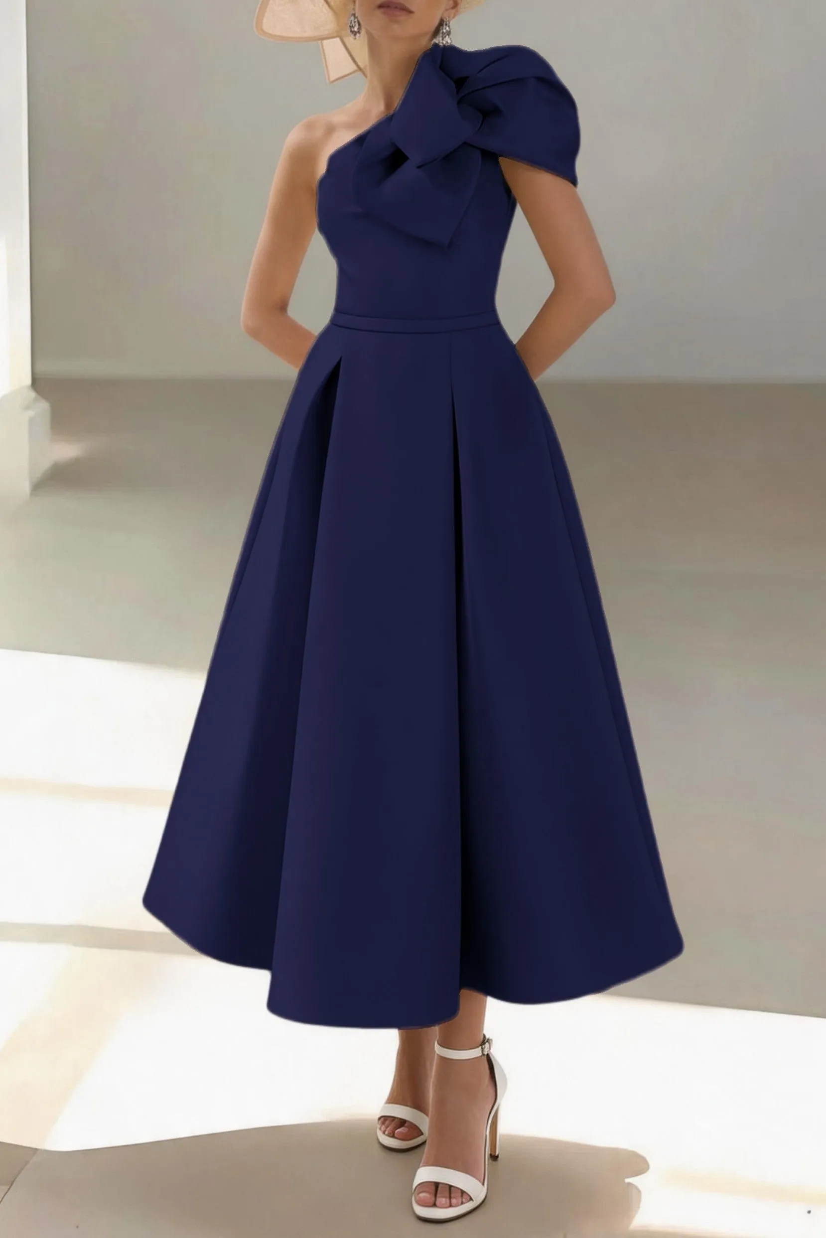 A-Line Ankle Length Satin Mother of the Bride Dress CM0458 sold by Cocomelody product image thumbnail 3
