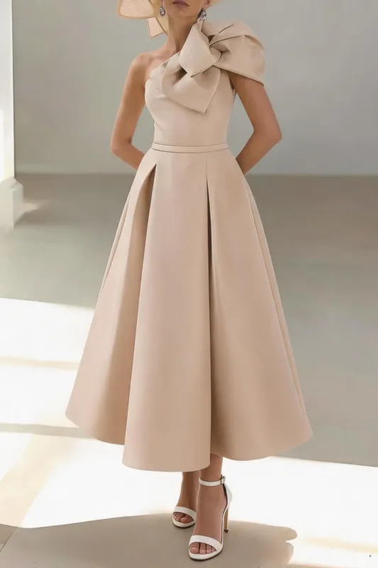 A-Line Ankle Length Satin Mother of the Bride Dress CM0458 made by Cocomelody