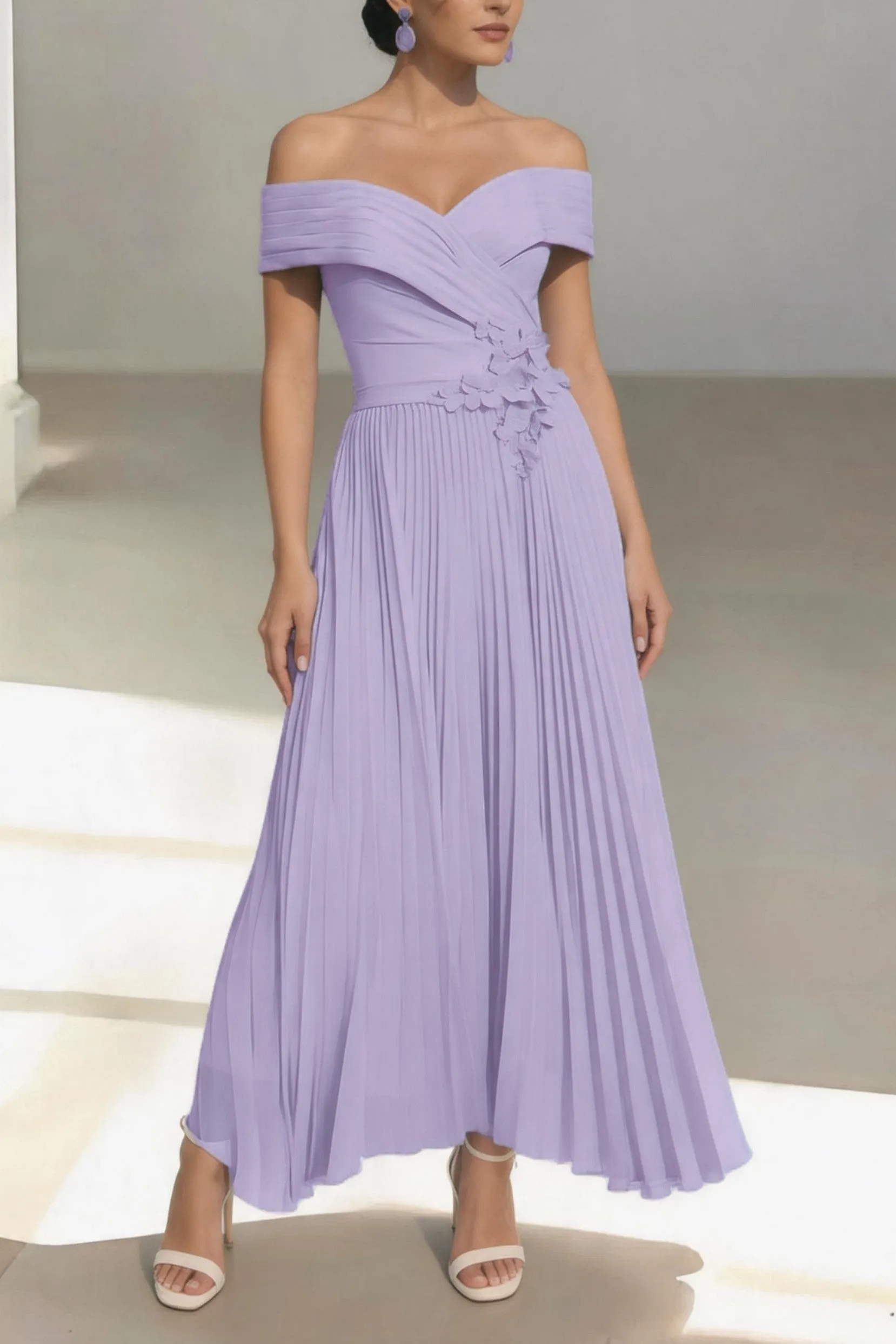 A-Line Ankle Length Chiffon Mother of the Bride Dress CM0457 sold by Cocomelody