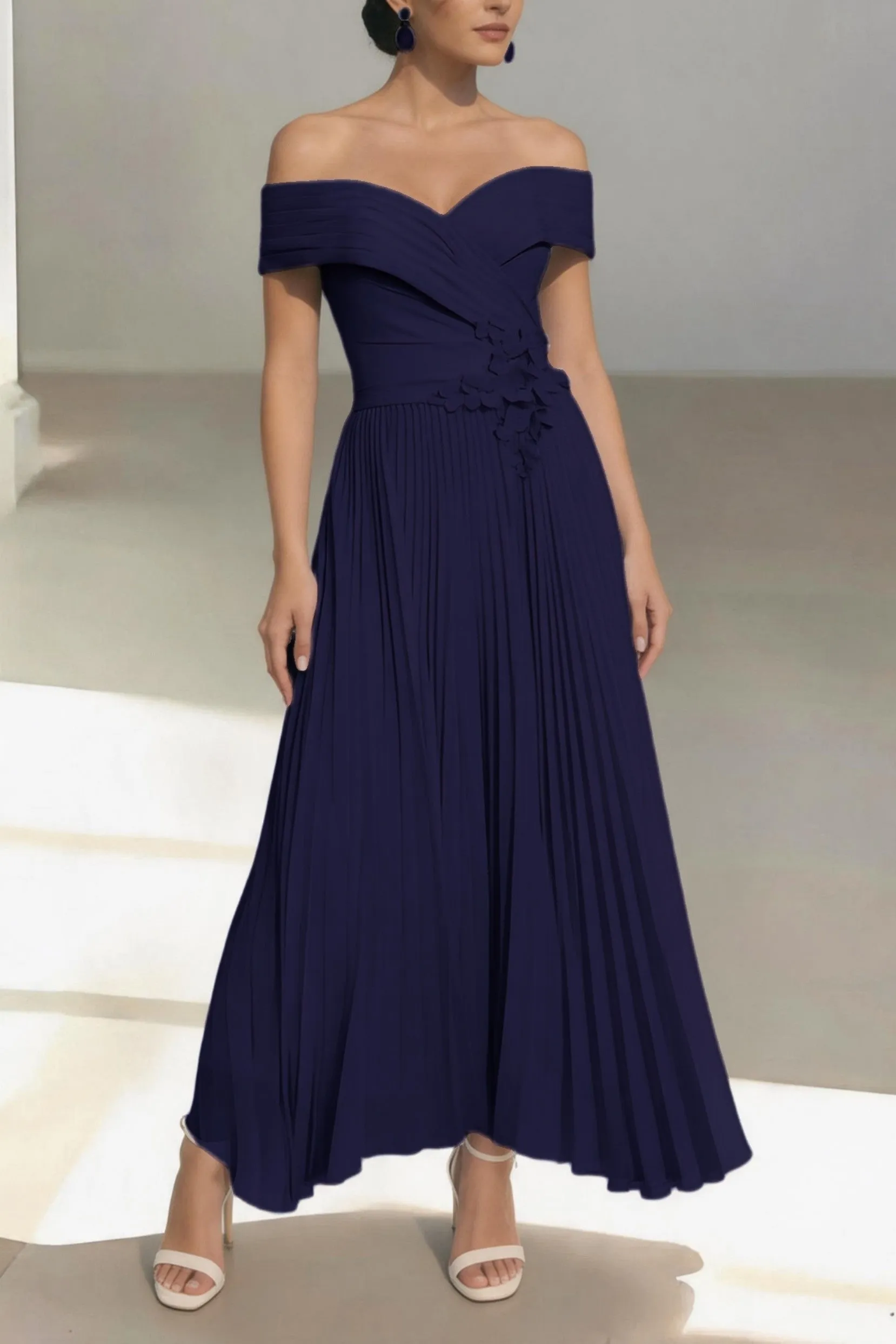 A-Line Ankle Length Chiffon Mother of the Bride Dress CM0457 sold by Cocomelody product image thumbnail 4