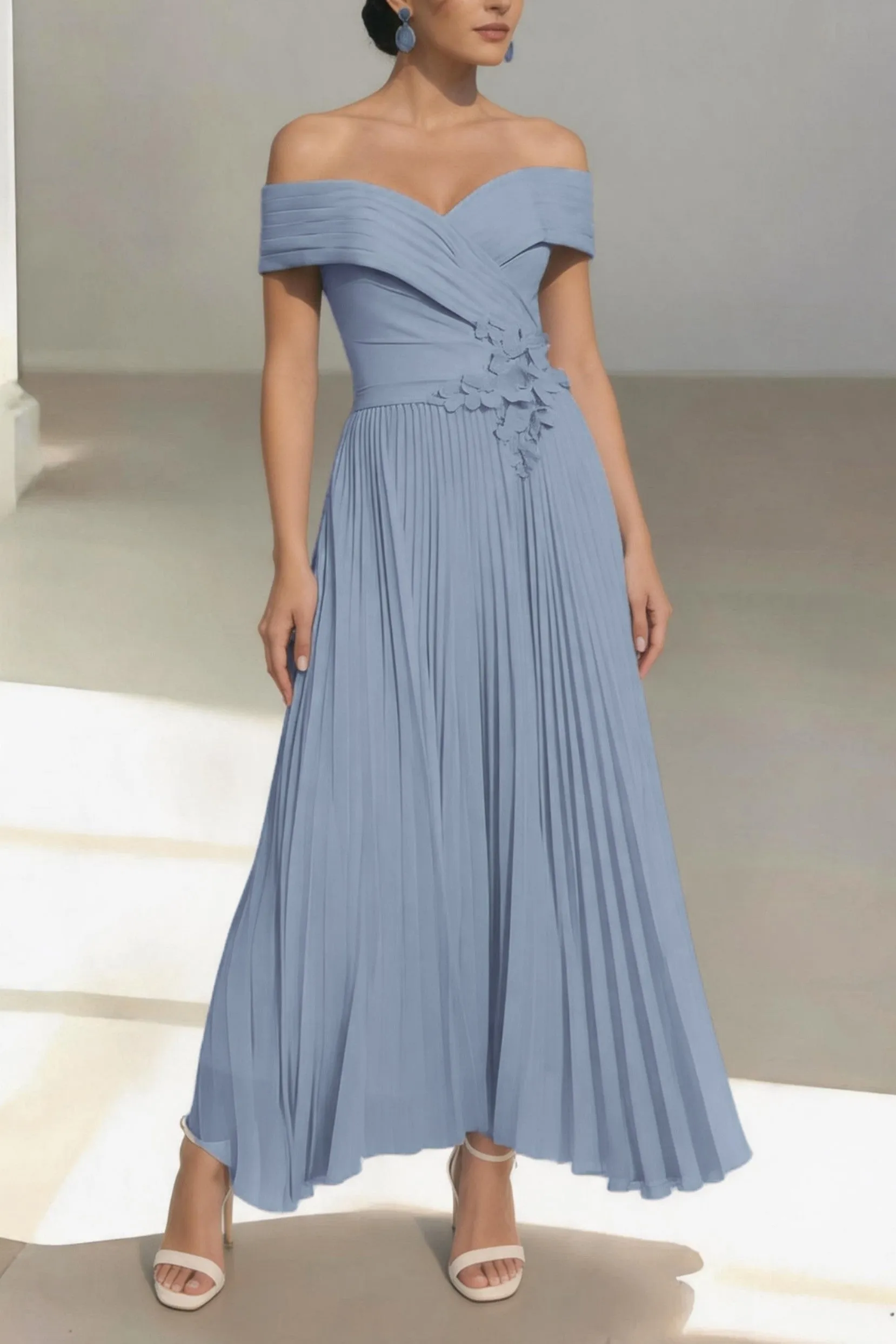 A-Line Ankle Length Chiffon Mother of the Bride Dress CM0457 sold by Cocomelody product image thumbnail 5