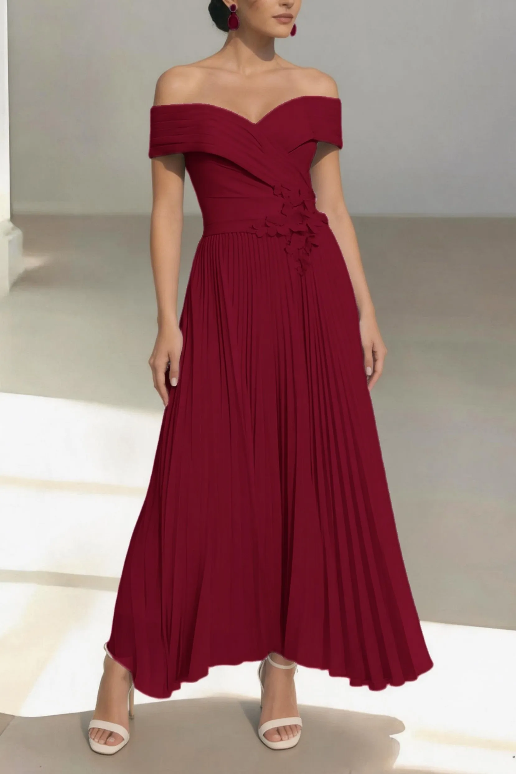 A-Line Ankle Length Chiffon Mother of the Bride Dress CM0457 sold by Cocomelody product image thumbnail 3