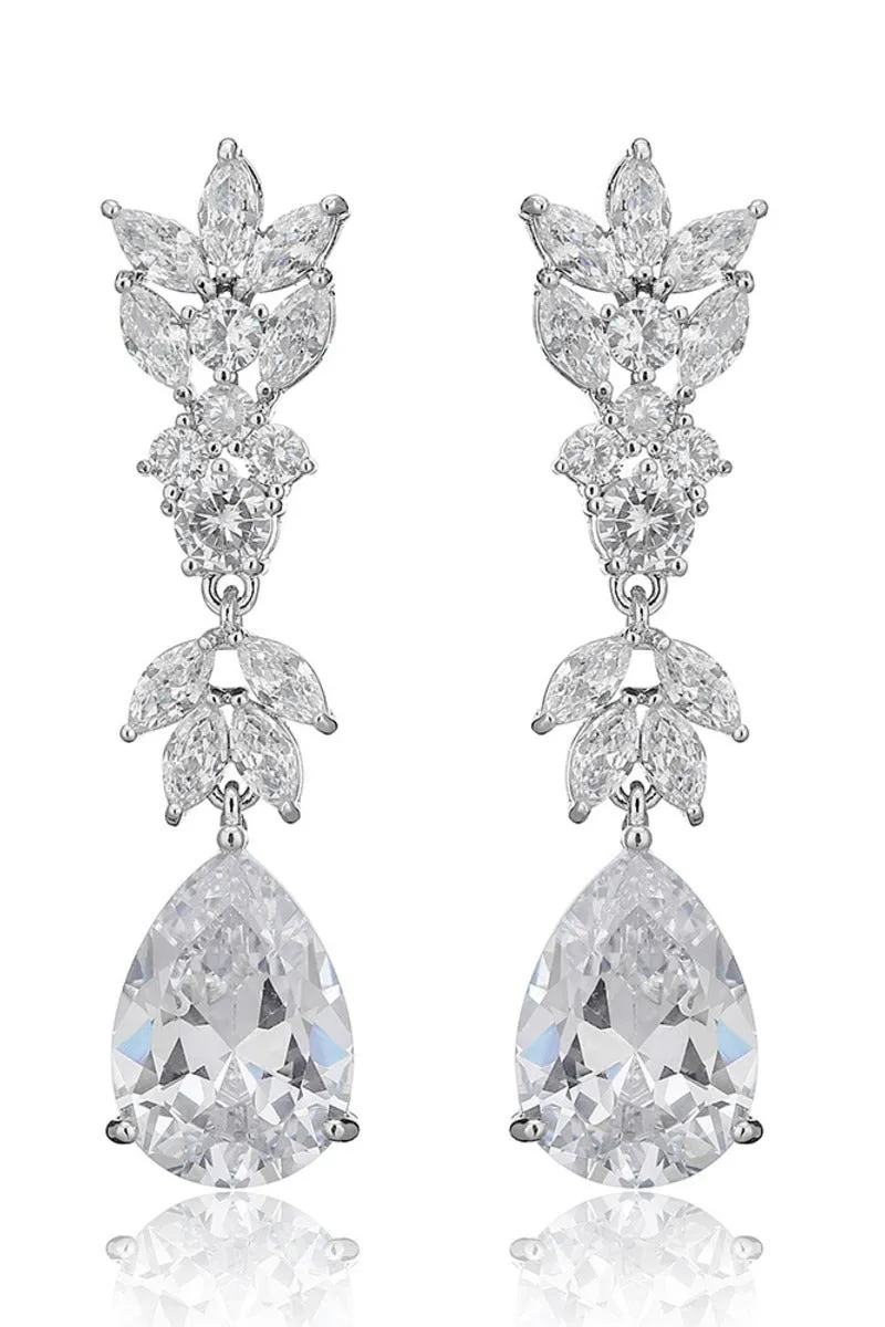 Luxury Teardrop Drop Long Dangle Marquise Leaf Earrings 636326799698 sold by Cocomelody product image thumbnail 2