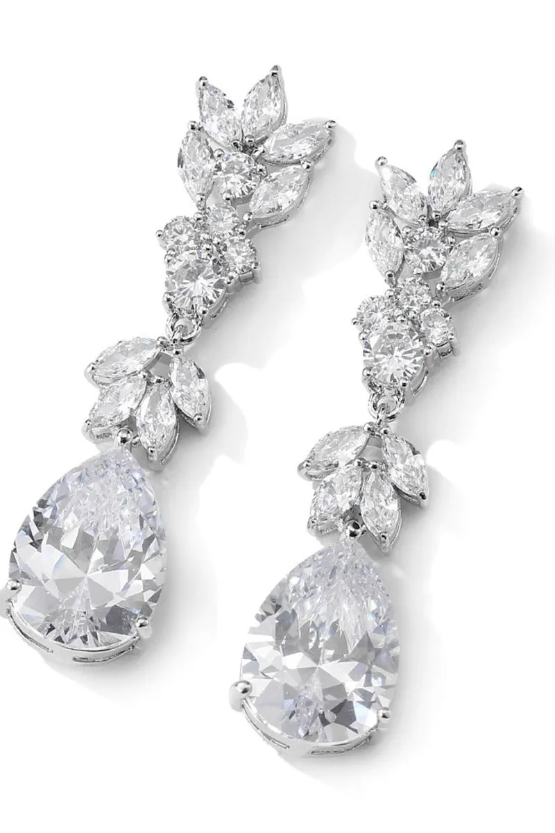 Luxury Teardrop Drop Long Dangle Marquise Leaf Earrings 636326799698 sold by Cocomelody product image thumbnail 3