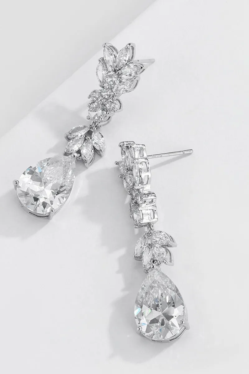 Luxury Teardrop Drop Long Dangle Marquise Leaf Earrings 636326799698 sold by Cocomelody product image thumbnail 4