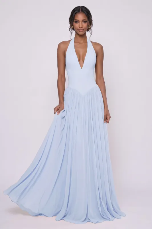 A-Line Floor-length Elastic Cloth Chiffon Bridesmaid Dress CG0344BM made by Cocomelody