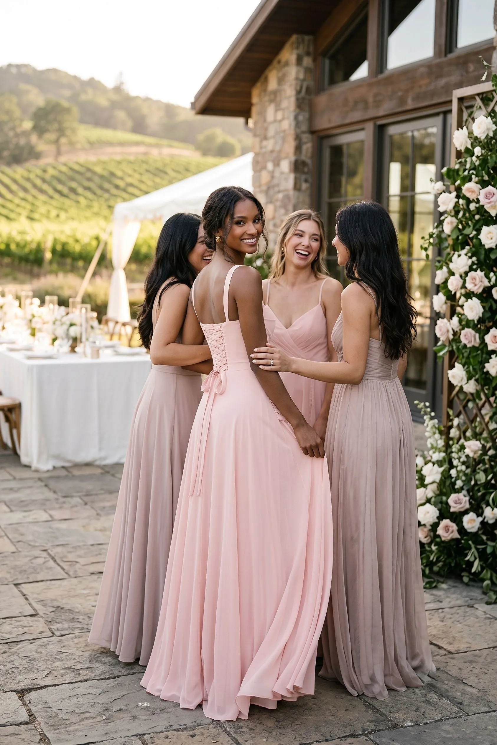 Sheath-Column Maxi Chiffon Bridesmaid Dress CG0346BM sold by Cocomelody product image thumbnail 4