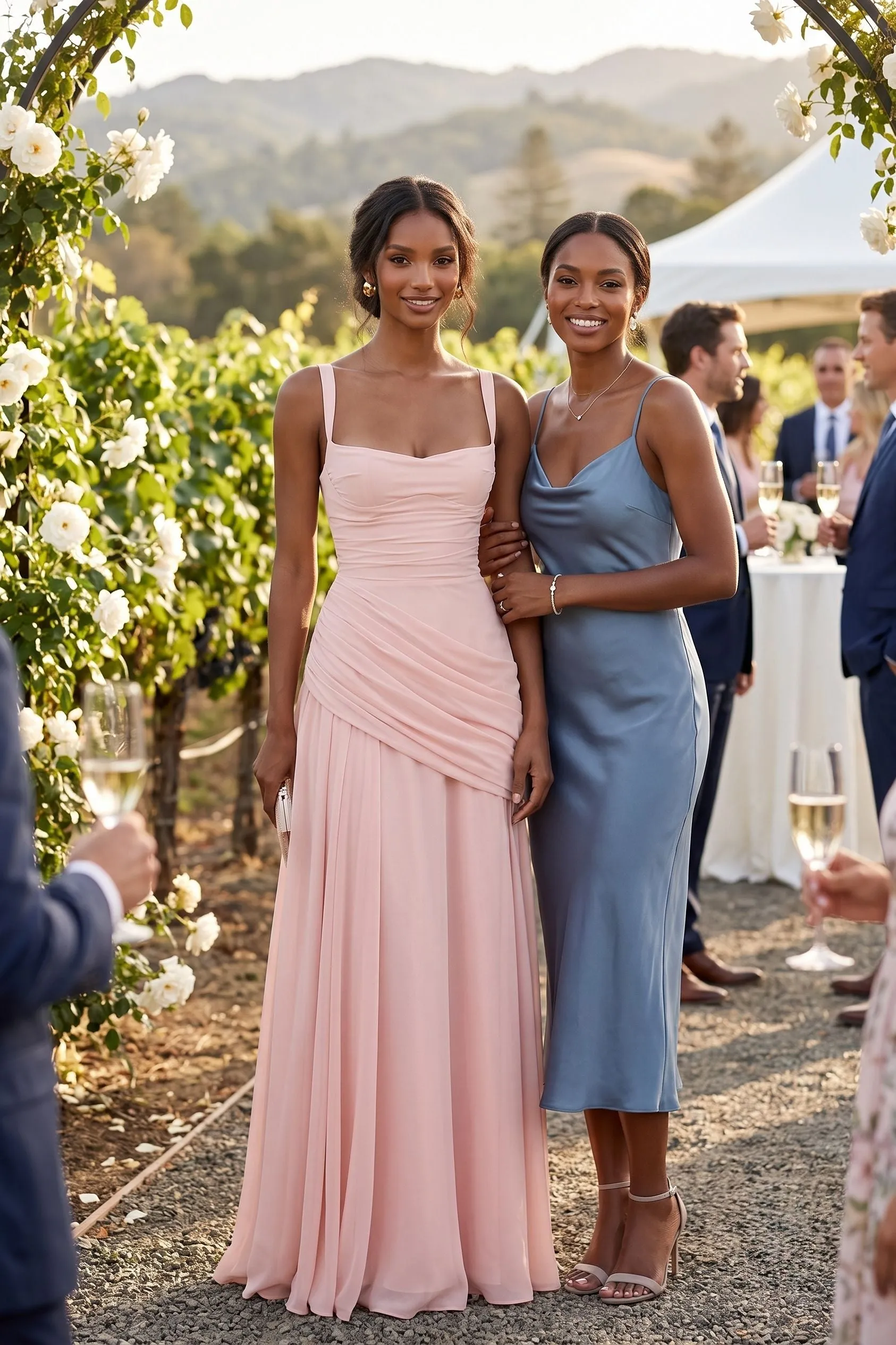 Sheath-Column Maxi Chiffon Bridesmaid Dress CG0346BM sold by Cocomelody product image thumbnail 3
