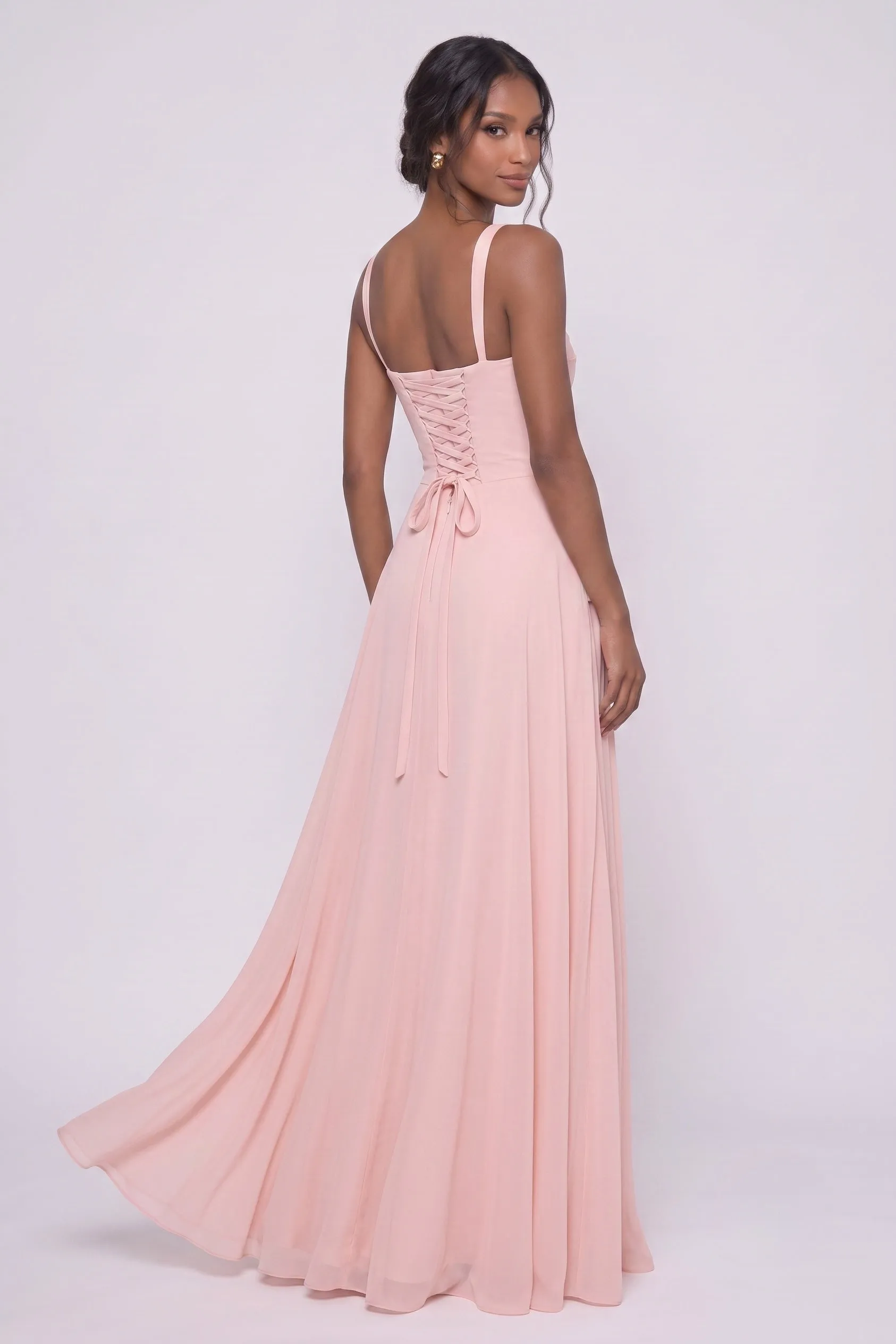 Sheath-Column Maxi Chiffon Bridesmaid Dress CG0346BM sold by Cocomelody product image thumbnail 2