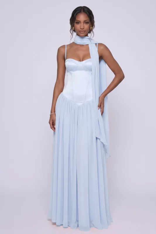 A-Line Maxi Chiffon Bridesmaid Dress CG0343BM made by Cocomelody