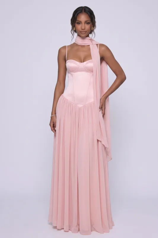 A-Line Maxi Chiffon Wedding Guest Dress CG0343 made by Cocomelody