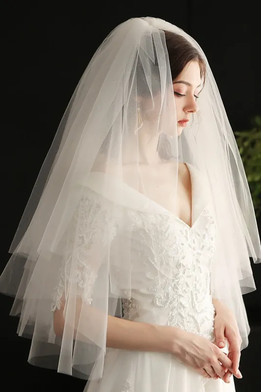 Vintage Fluffy Double Layer Puffy Veil Hair Accessory 616549340757 made by Cocomelody