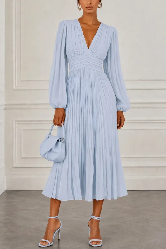A-Line Tea Length Chiffon Wedding Guest Dress CG0359 made by Cocomelody