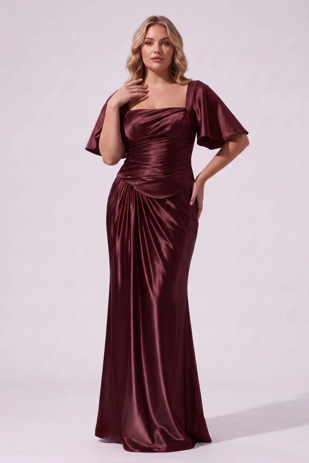 Mermaid Two-Piece Floor Length Stretch Satin Special Occasion Dress CS1077 sold by Cocomelody product image thumbnail 4