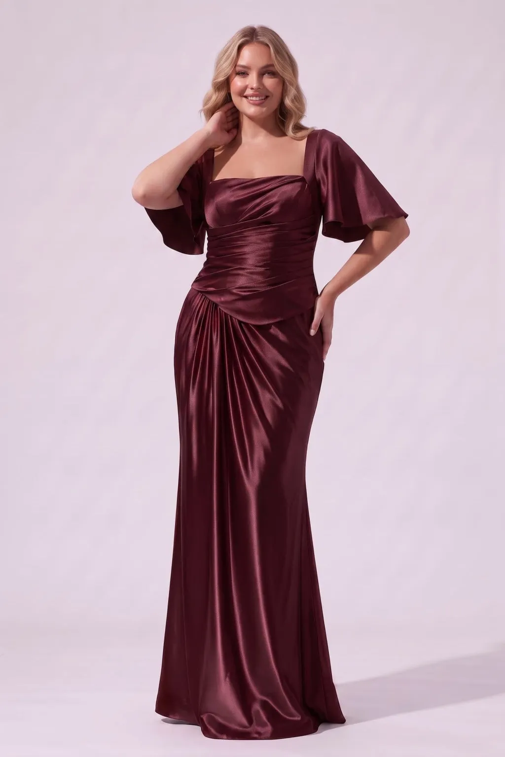 Mermaid Two-Piece Floor Length Stretch Satin Special Occasion Dress CS1077 sold by Cocomelody product image thumbnail 3