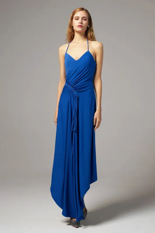 Asymmetrical High-Low Knitted Fabric Bridesmaid Dress CB0424 sold by Cocomelody