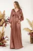 A-Line Sweep Luxe Satin Bridesmaid Dress Formal Dresses CB0508 sold by Cocomelody