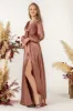 A-Line Sweep Luxe Satin Bridesmaid Dress Formal Dresses CB0508 sold by Cocomelody
