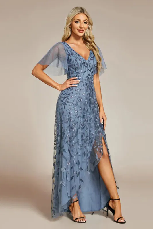 A-Line High-Low Glitter Dress CM0192 sold by Cocomelody