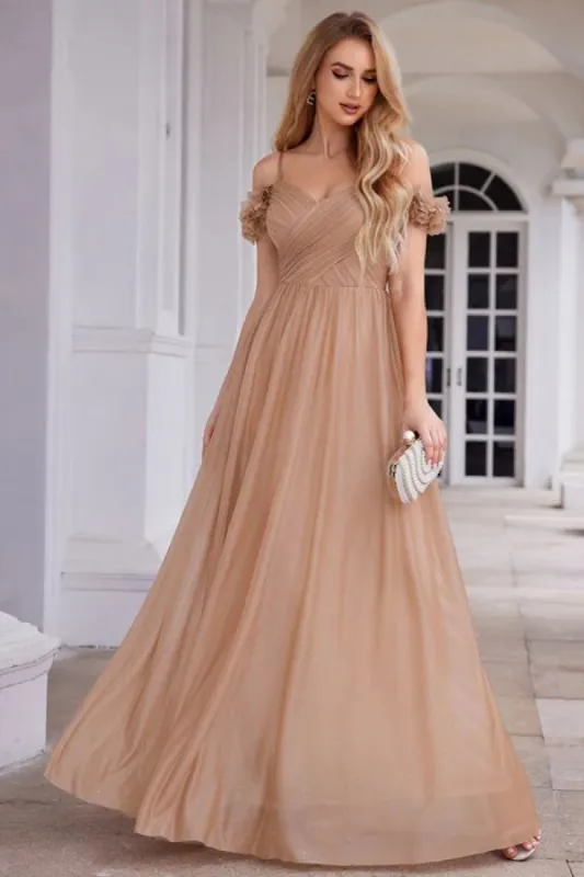 A-Line Floor Length Chiffon Bridesmaid Dress CB0721 sold by Cocomelody