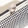 Hand diamond-encrusted dinner bag Hand bag chain small square bag 689059915170 sold by Cocomelody