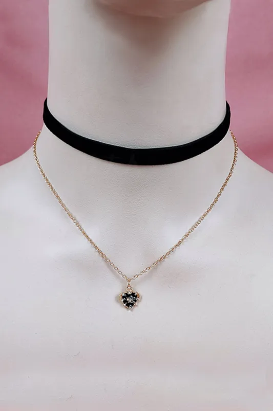 Flocking and Alloy Necklaces with Rhinestone CX0054 sold by Cocomelody