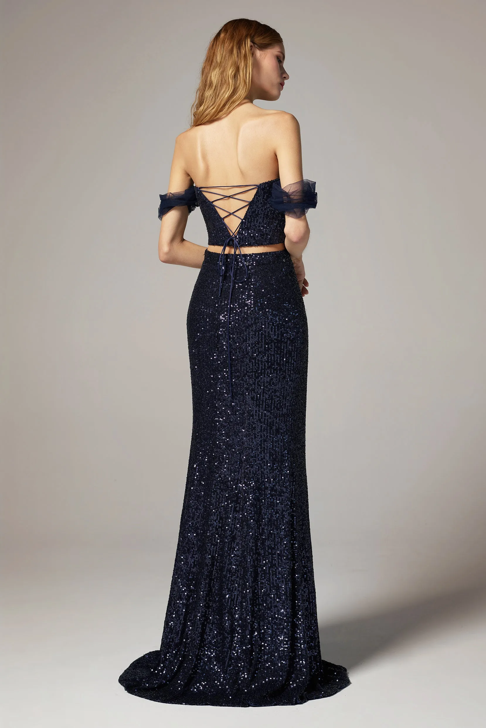 Sheath-Column Floor Length Sequined Dress CS0298 sold by Cocomelody product image thumbnail 2