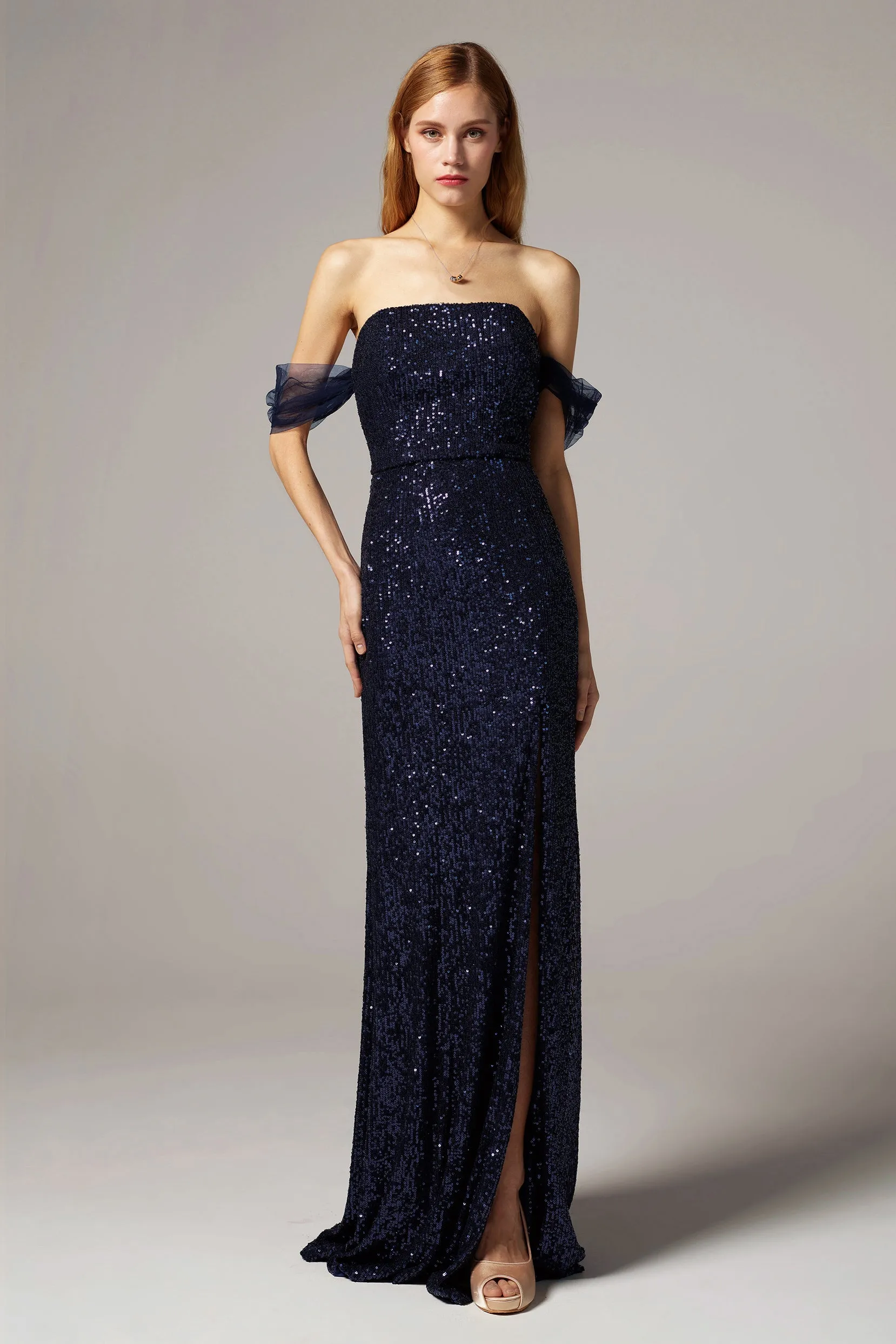 Sheath-Column Floor Length Sequined Dress CS0298 sold by Cocomelody product image thumbnail 3