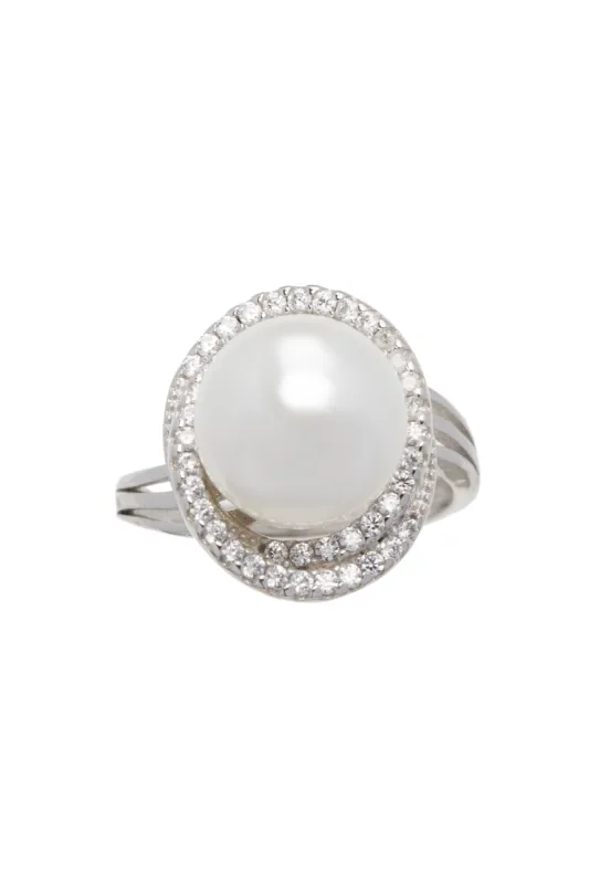 Alloy Rings with Imitation Pearl CR0010 sold by Cocomelody