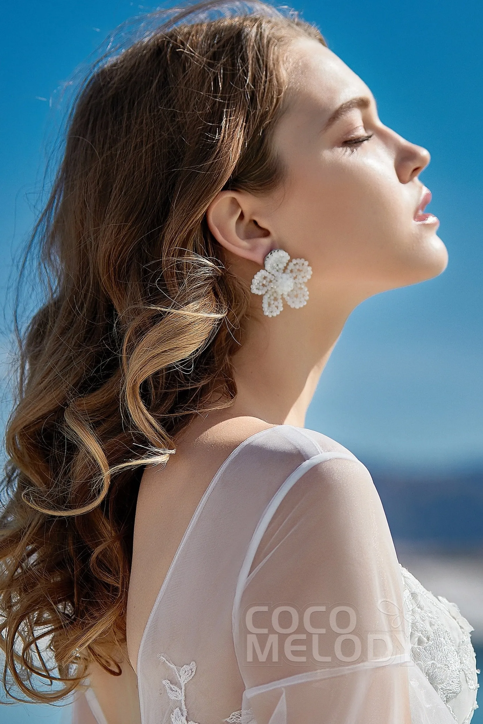 Charming Alloy Wedding Earrings with Imitation Pearl HG18007 sold by Cocomelody product image thumbnail 3