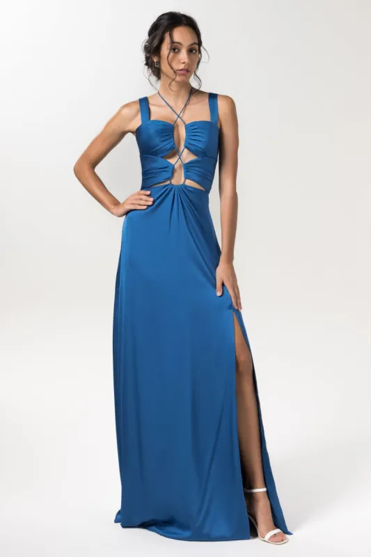 Sheath Floor Length Luxe Satin Bridesmaid Dress Formal Dresses CB0593 sold by Cocomelody