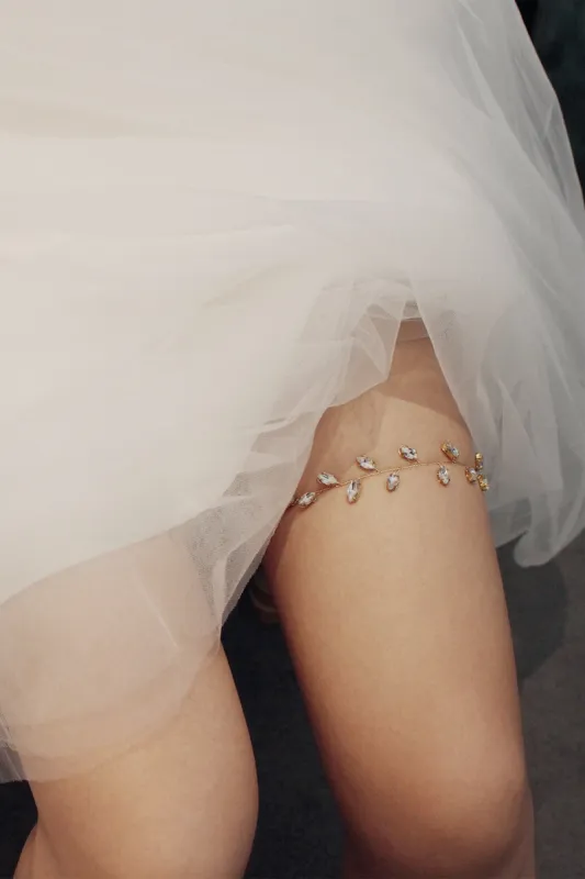 Diamond Wedding Garter CZ0327 sold by Cocomelody