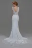 Mermaid Chapel Train Knitted Fabric Wedding Dress LD5816 sold by Cocomelody