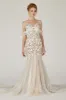 Trumpet Court Train Tulle Elastic Satin Wedding Dress CW2126 sold by Cocomelody
