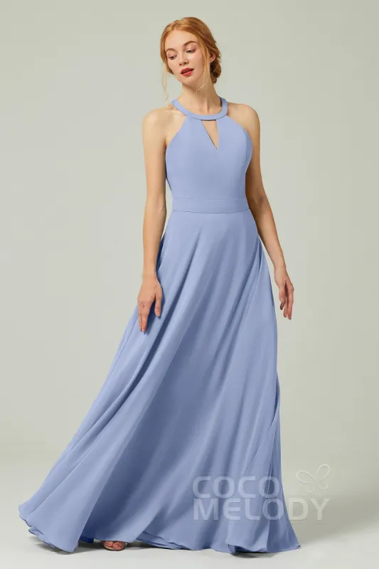 A-Line Floor Length Chiffon Bridesmaid Dress CB0329 sold by Cocomelody