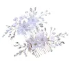 White pearl Pan Hair comb ornaments Handmade flower headdress bridal ornaments 728343527290 sold by Cocomelody
