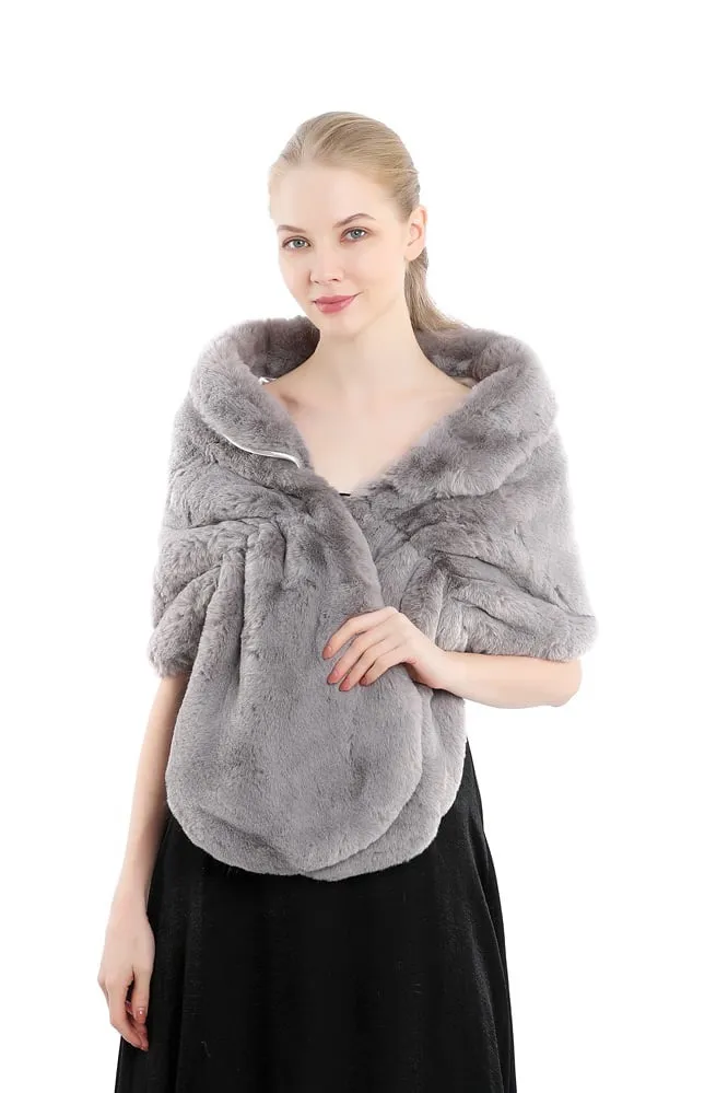Faux Fur Shawl with CJ0123 sold by Cocomelody