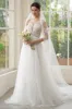 A-Line Sweep-Brush Train Lace Tulle Wedding Dress CW3314 sold by Cocomelody