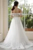 A-Line Sweep-Brush Train Lace Tulle Wedding Dress CW3314 sold by Cocomelody