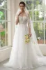 A-Line Sweep-Brush Train Lace Tulle Wedding Dress CW3314 sold by Cocomelody