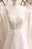 A-Line Sweep-Brush Train Lace Tulle Wedding Dress CW3109 sold by Cocomelody