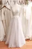 A-Line Sweep-Brush Train Lace Tulle Wedding Dress CW3109 sold by Cocomelody