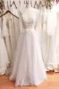 A-Line Sweep-Brush Train Lace Tulle Wedding Dress CW3109 sold by Cocomelody