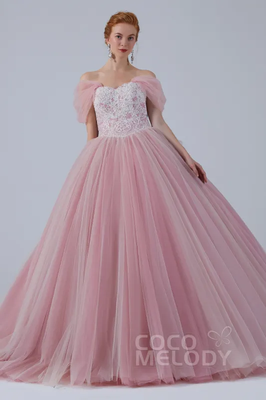Ball Gown Court Train Tulle Wedding Dress CW2155 sold by Cocomelody