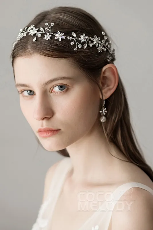 Fashion Alloy Headbands with Crystals AH18009 sold by Cocomelody